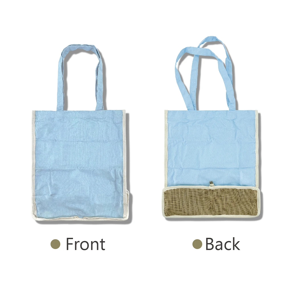 Custom logo Blank Reusable Portable Folded Zipper Linen Pocket Beige Cotton Canvas Gift Tote Shopping Bag for Supermarket