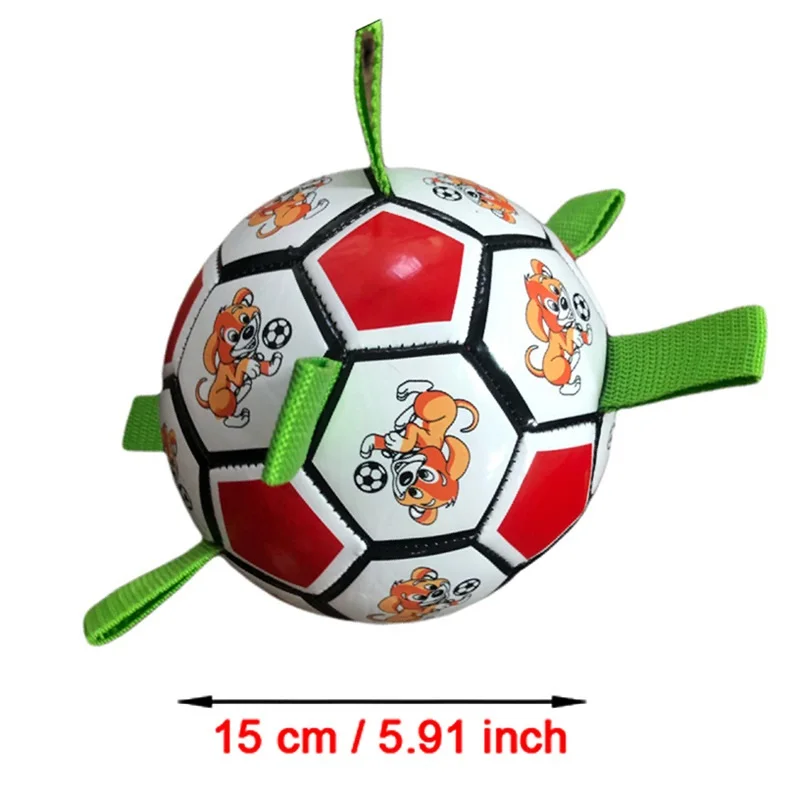 Pet soccer training chews ball cute prints bite-resistant interactive dog football toy for dog outdoor playing