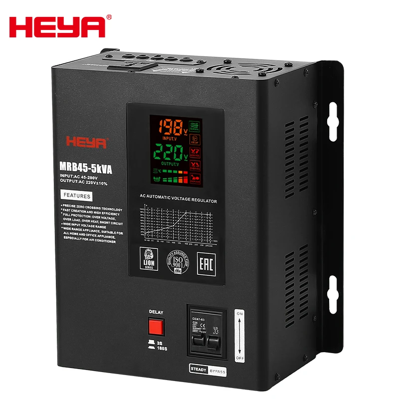 AVR 3KVA 45/60/90V-280V Ultra Super Low Voltage 220V Wall Mounted Power AC Relay Automatic Voltage Regulators Stabilizers