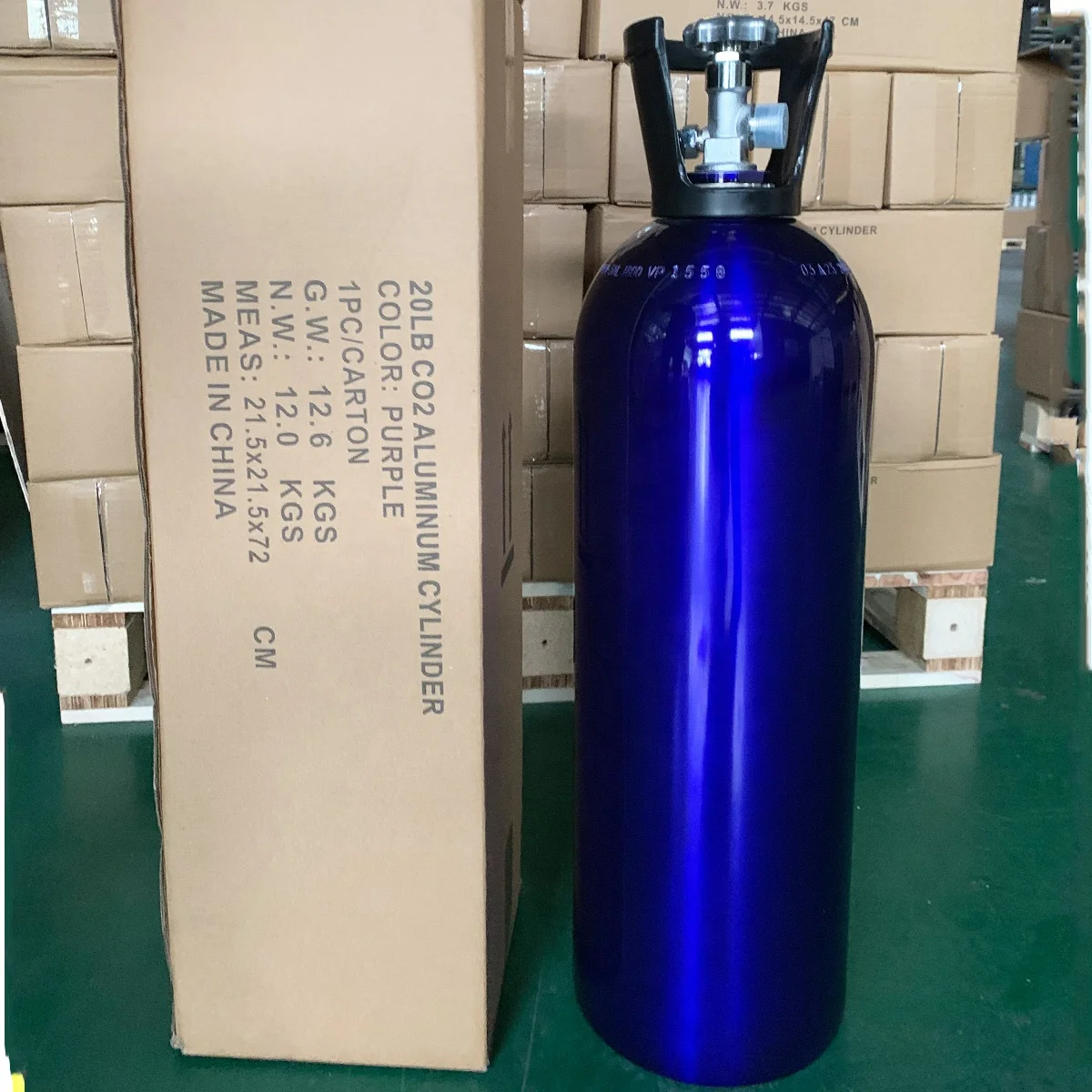 Colorful 5LB 10LB 15LB 20LB NOS CO2 Gas Cylinder with CGA660 Valve