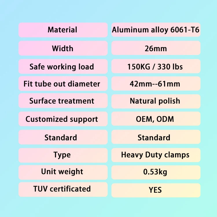 Weekend Sale, Fit tube OD 2', heavy duty aluminum foldable clamp,for fixing stage lights