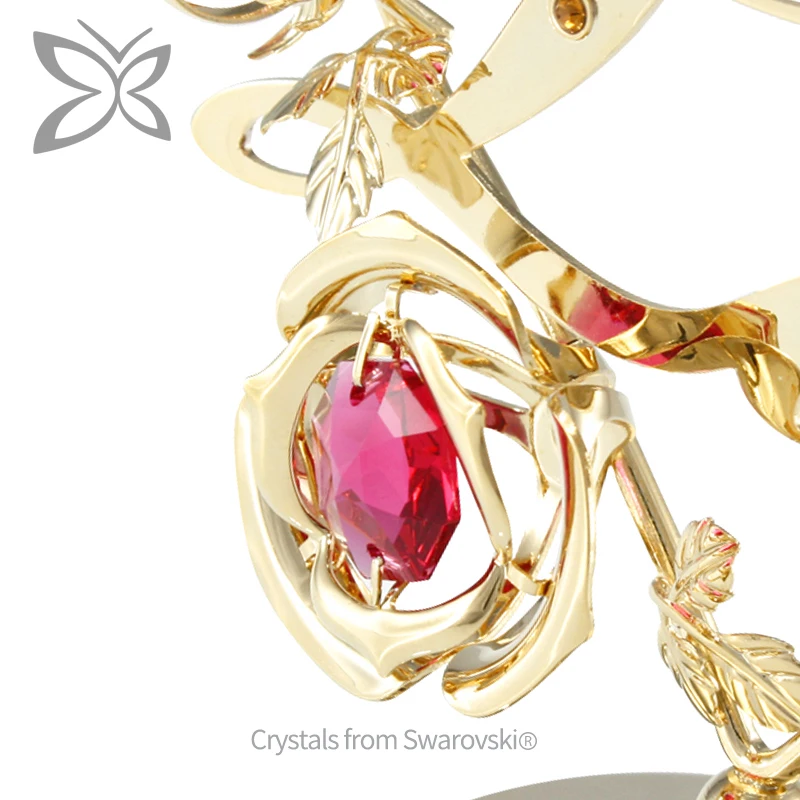 Особый металлический сердец Crystocraft с золотым покрытием, украшенный кристаллами бриллиантовой огранки, подарок на свадьбу