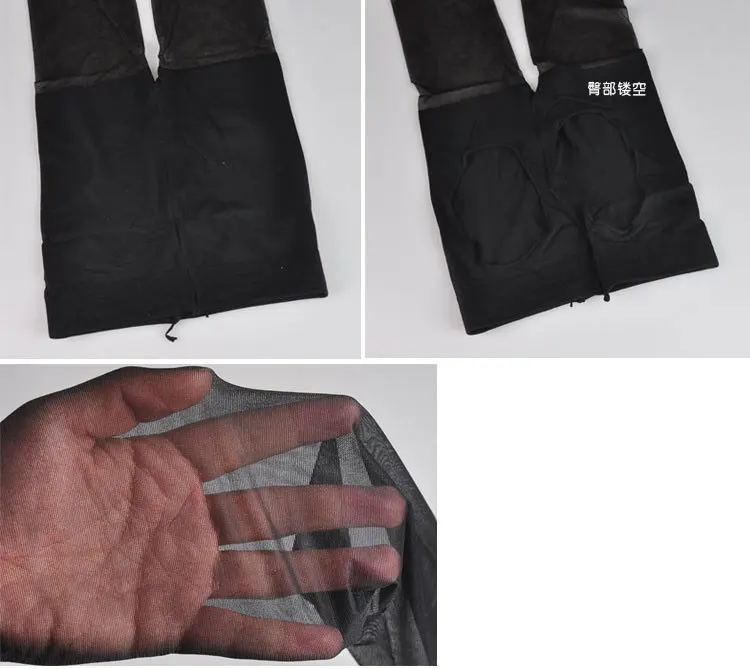 High waist firmly wrapped sexy pantyhose sheer thigh high silk body stockings women