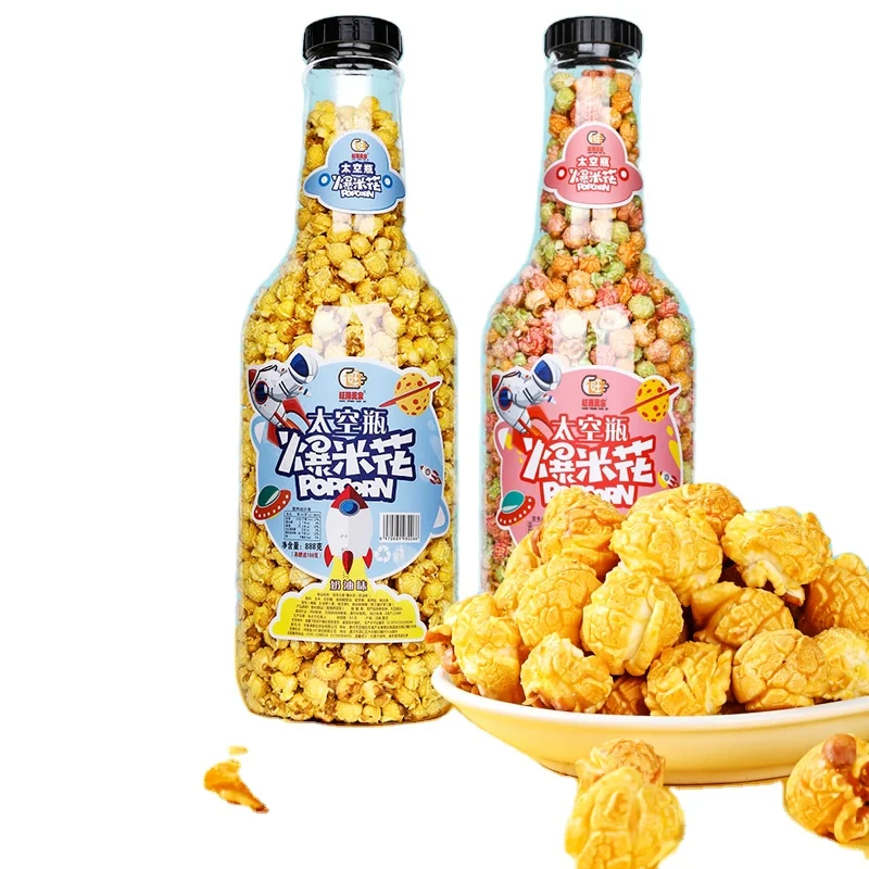 Китай хлопья закуски радуга фруктовый попкорн со вкусом 888 г дрейфующая бутылка большая попкорна