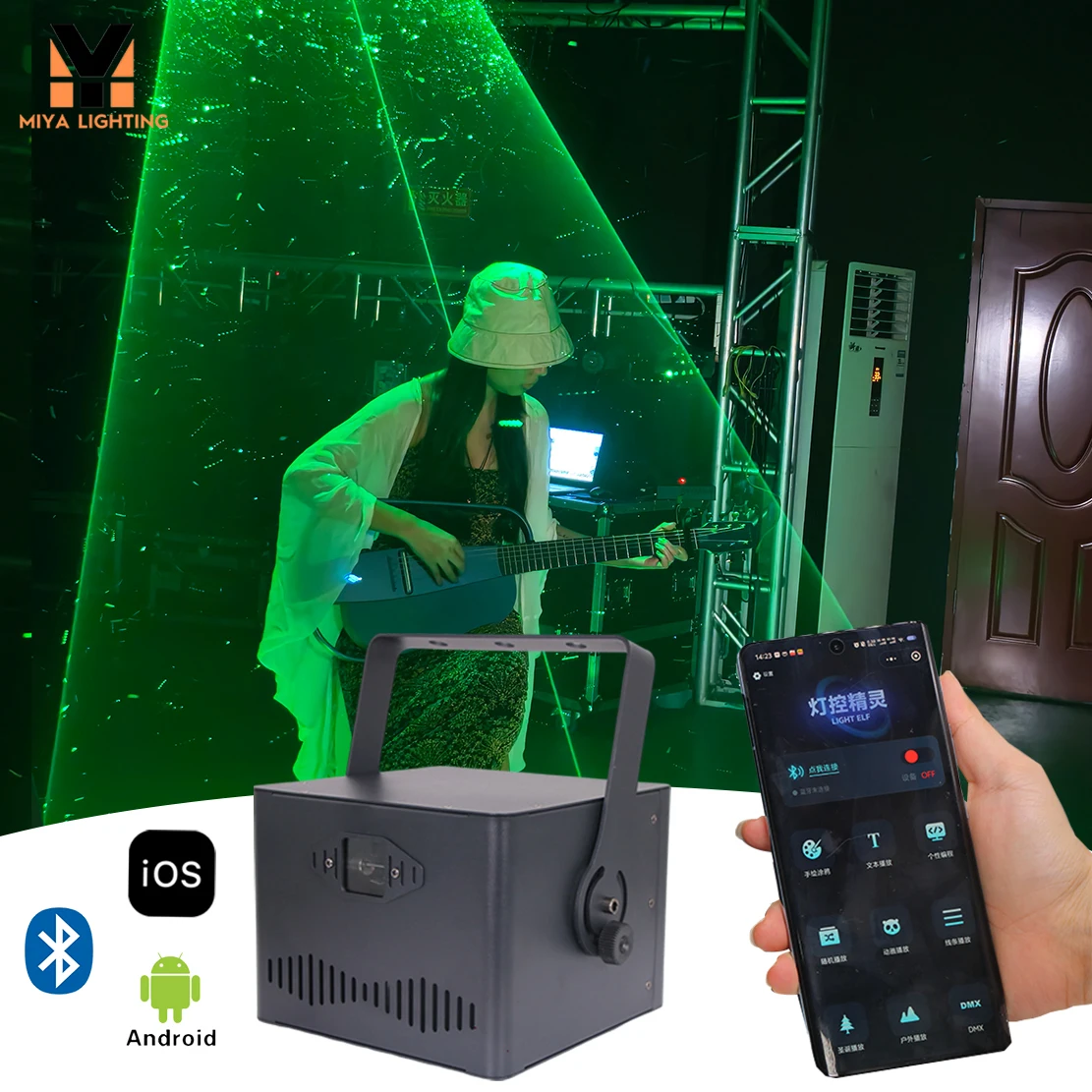 T2 высокомощный 3 Вт RGB Bluetooth лазерный проектор DMX управление диско Свадьба KTV-мобильный телефон с эффектом луча синий красный