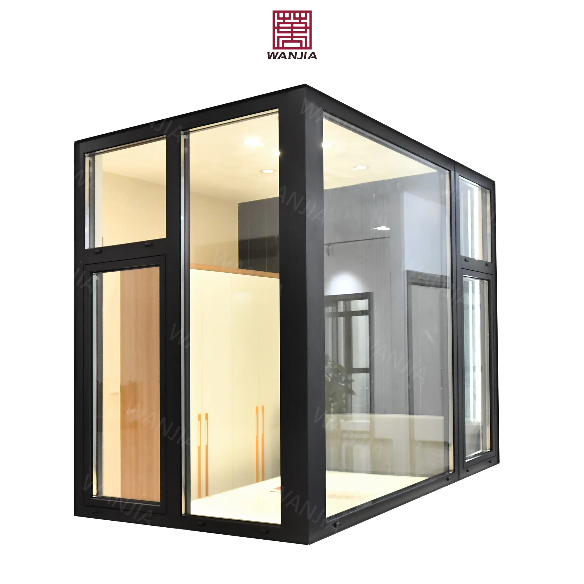 New arrival energy efficient design hurricane Impact casement windows smart home smart electric interior aluminum window glass