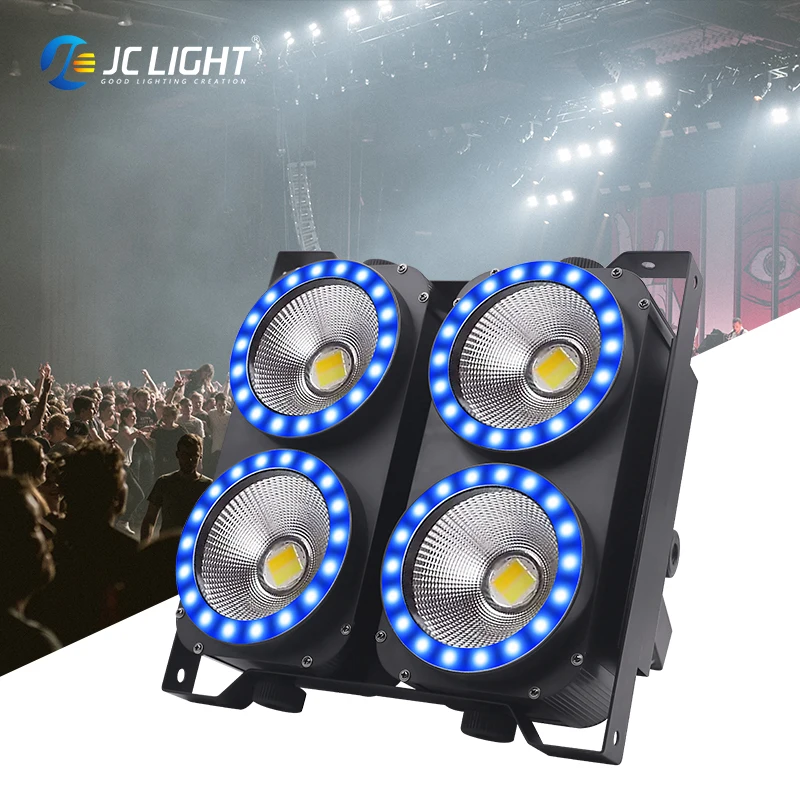 4 глаза аудитории Dmx512 светодиодный Cob Blinder свет 4*100 Вт холодный белый теплый 2 в 1 светодиодные пиковые шоры