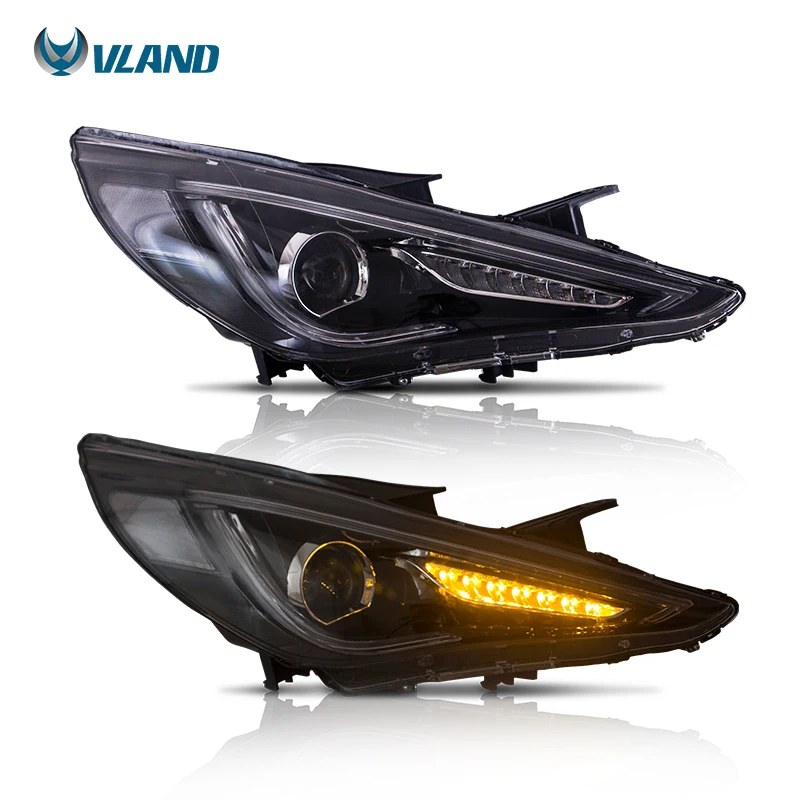 Vland Factory Wholesale LED Head Lamp Sequential Auto Lighting System Accessories Car Light Parts 2011-2014 For Hyundai Sonata