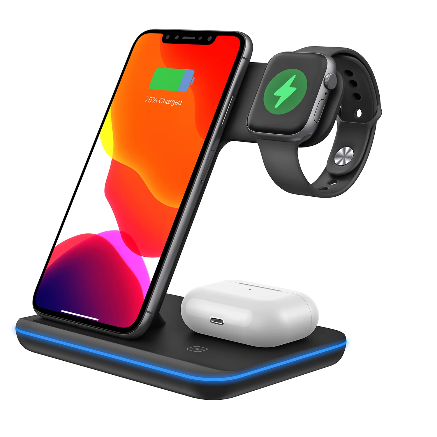  Беспроводная зарядная станция WELUV 3 в 1 совместима с продуктами Apple несколько устройств