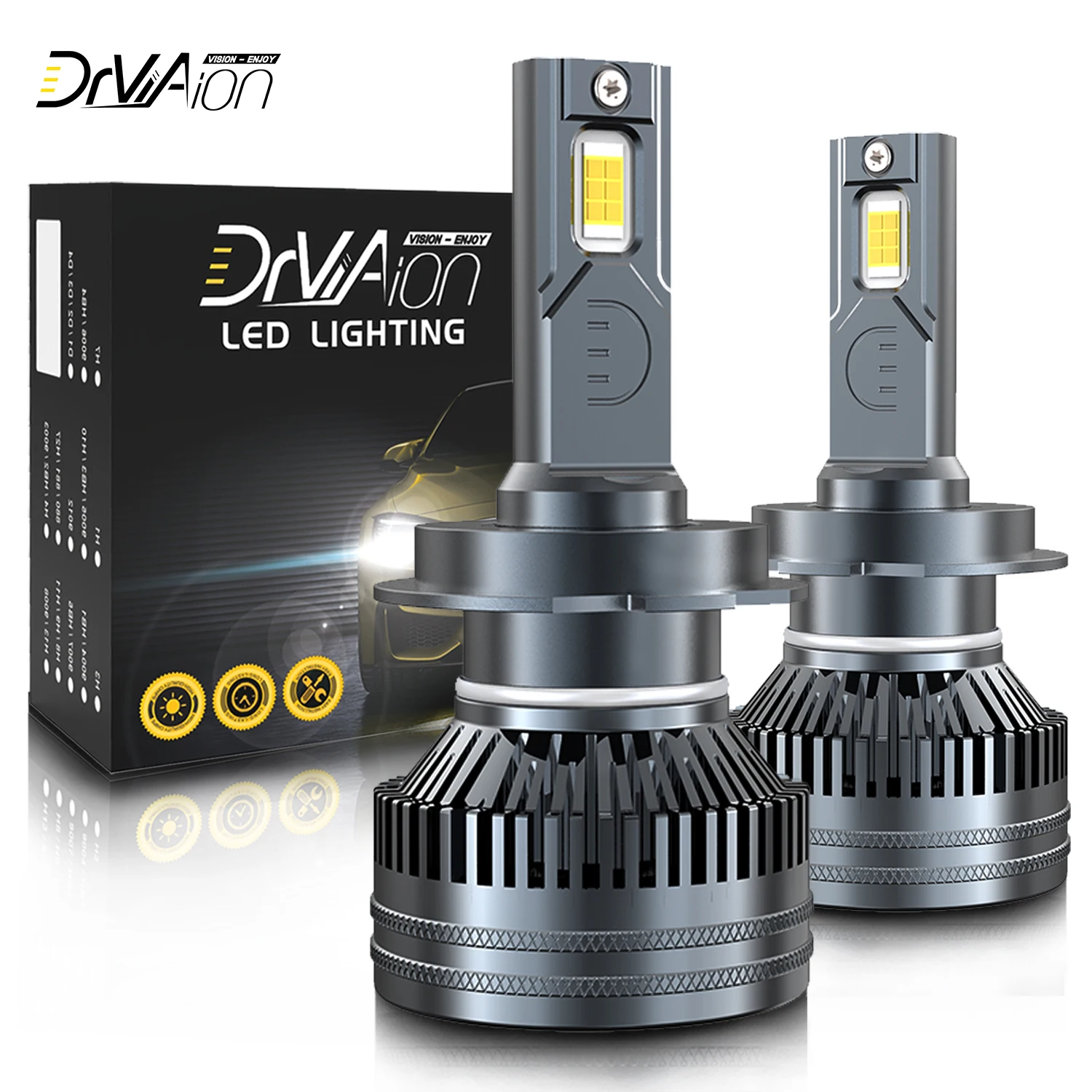 New arrival  P6 Auto led headlight 110W 12000lm H7 Led headlight CSP 7035 chip H1 H4 H7 H11 9005 9006 Led headlight bulb