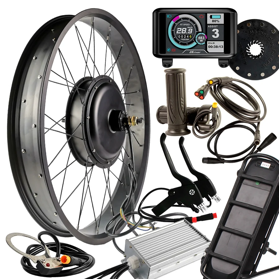  48v Fat tire bicicleta bicycle parts ebike hub motor rear wheel e bike electric conversion kit 1000w with