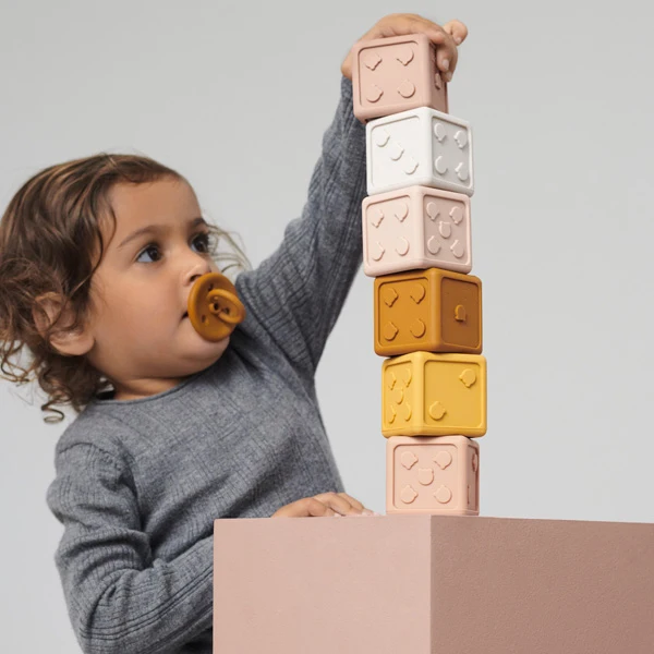 6 маленьких кубиков силиконовые кубики обучающая игрушка Набор для детского кубика из набор силиконовых детская раннего обучения