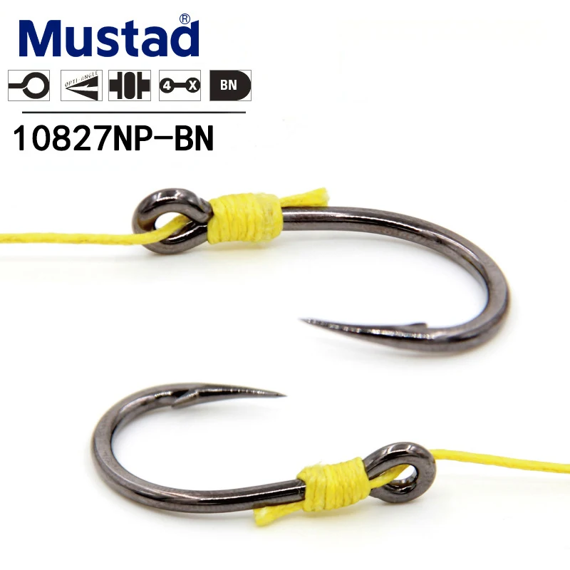 Рыболовный крючок Mustad Hoodlum 10827NP-BN норвежские рыболовные крючки для соленой воды прочная рыболовная приманка 4X с бородкой железная доска рыболовный