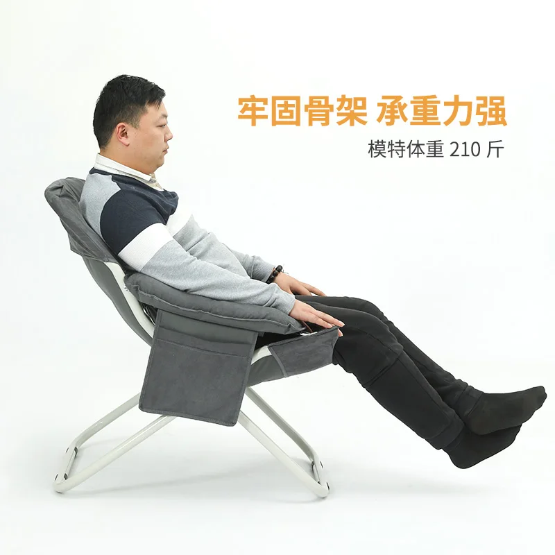 
Modern Foldable Lounger Single Metal Leisure Recliner Living Room Chair 