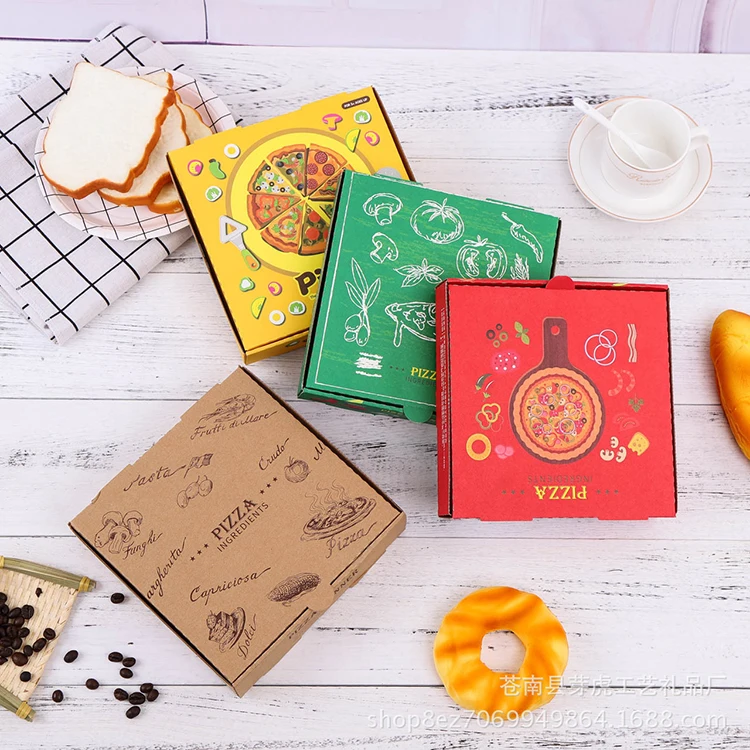 Wholesale 8 10 12 16 Inch Reusable Pizza Carton Custom Printed Corrugated Paper Packaging Cheap Pizza Box