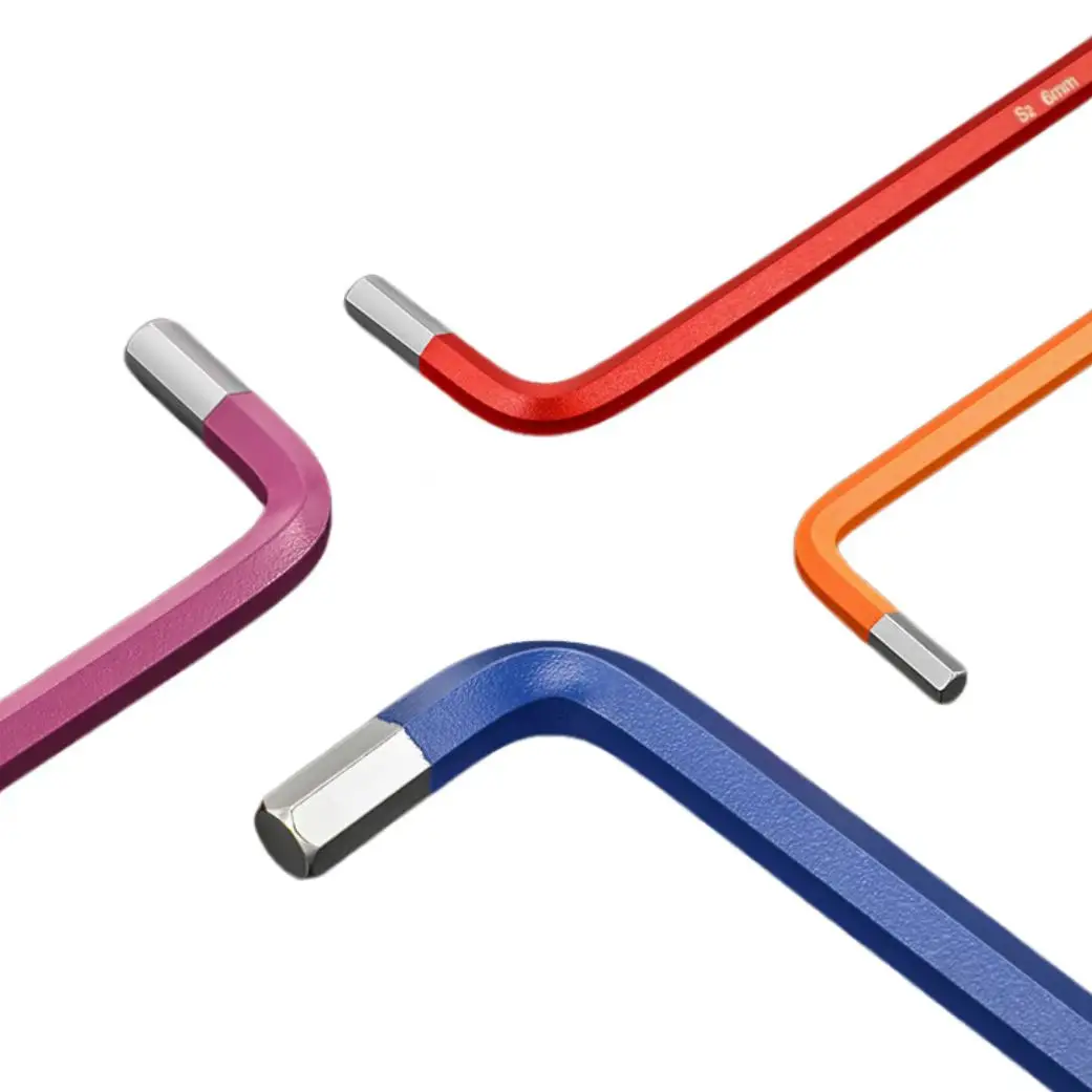 China Wholesale OEM 1.5mm-10mm 9 Piece Color Coated Hex L-key Set Allen Wrench CRV S2