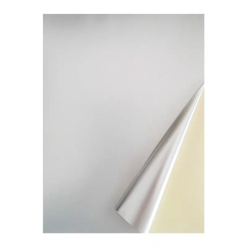 Factory Direct Produce Self Adhesive 50 mic Matte Silver PET Film Sticker Waterproof  Label Film