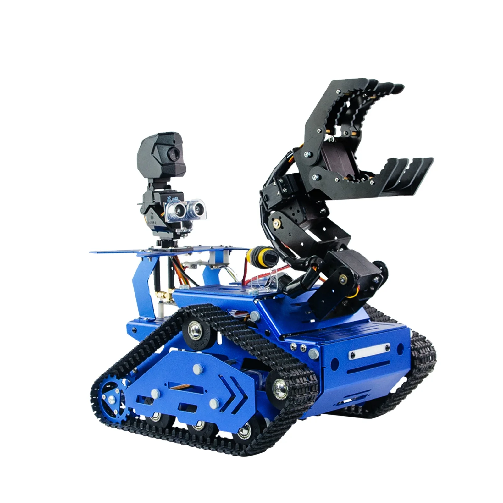 XiaoR Geek wireless smart robot tank car with robotic arm compatibility raspberry pi for kids learn programming educational kits