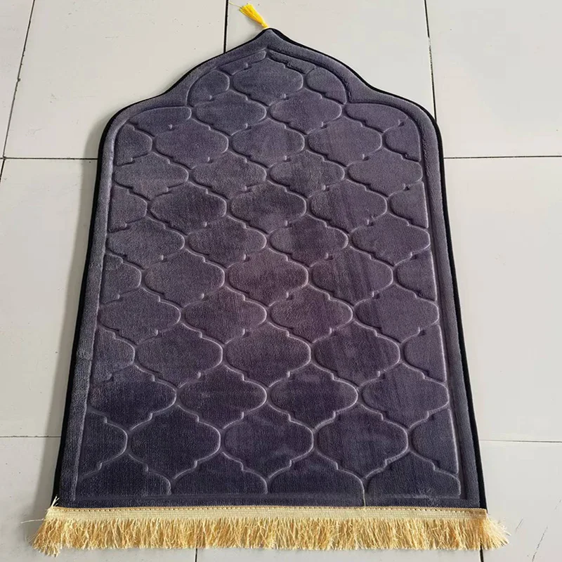 Thick Prayer Rug Embossed Prayer Mat Islamic Muslim Customized prayer mat
