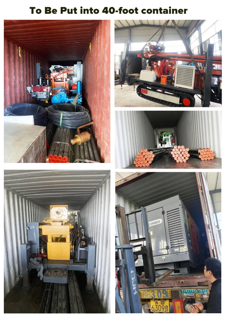 280m Crawler Well Drilling Water Drilling Machine with Air Compressor Water Drill Rig
