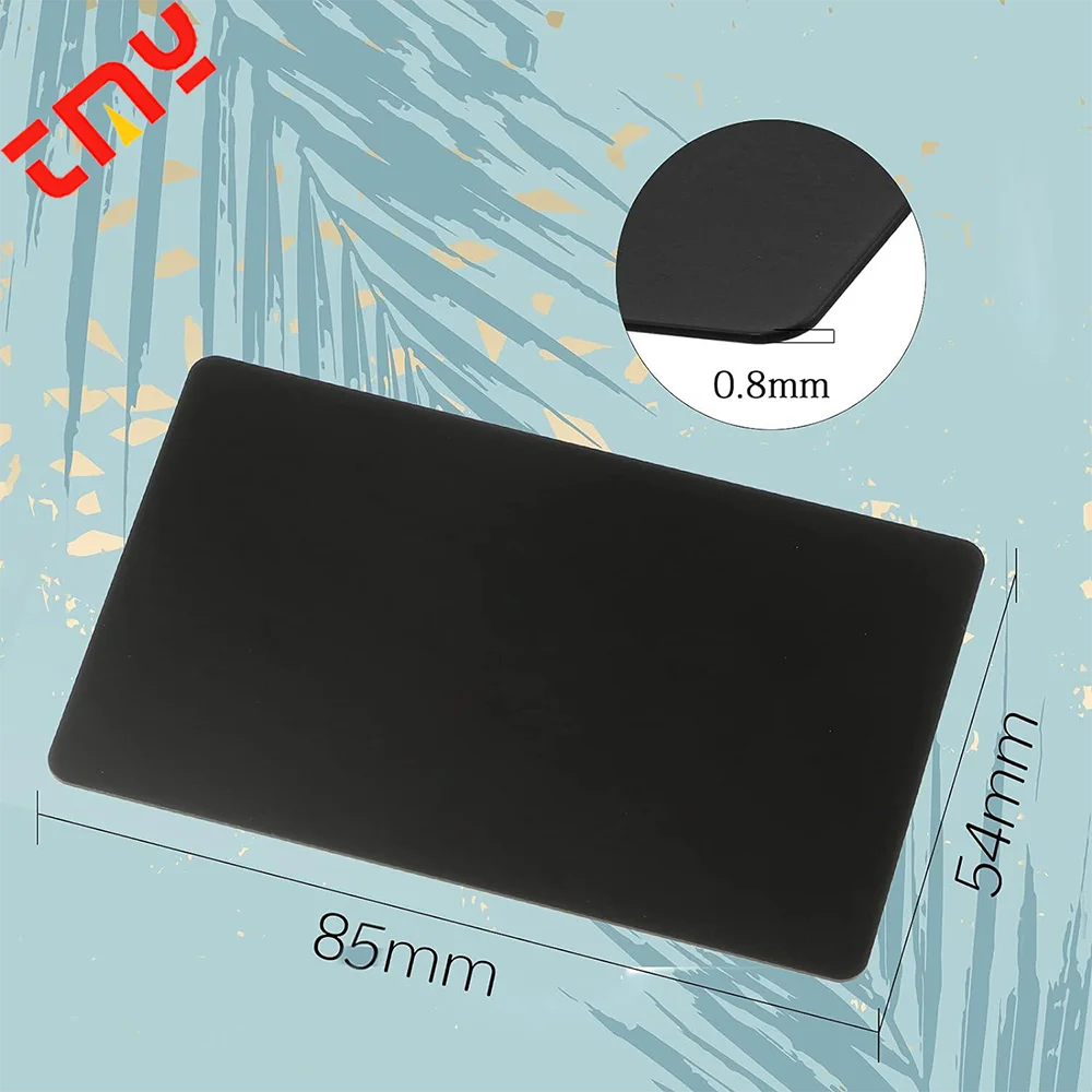 Wholesale Customizable Laser Engraving 0.8MM Aluminum Blank Metallic Gift Card for Holiday Wishes