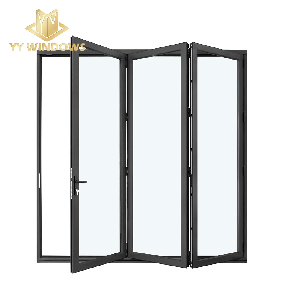 Factory directly supply high quality aluminum glass bi folding door for balcony