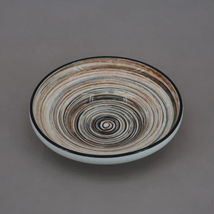 China Professional Manufacture Ceramic Deep Plate Custom Tableware Plate