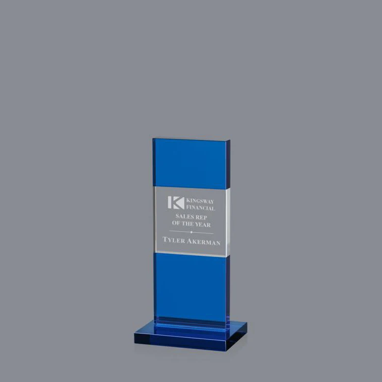 China Wholesale OEM Service anniversary gifts corporate gift crystal award trophy with color printing