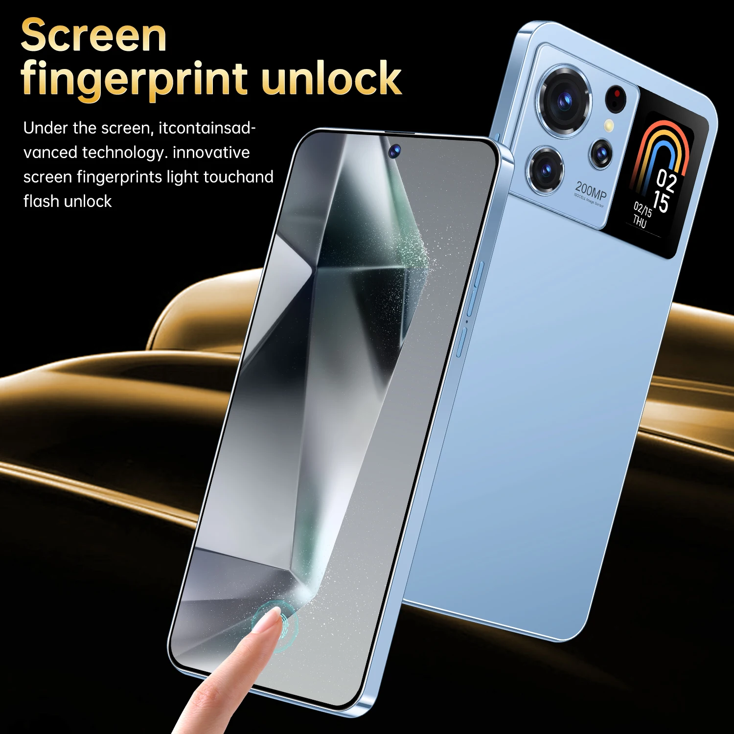 Brand New S24 Ultra 7.3 Inch Full Screen 1024g Android Mobile Phones With Stylus Face ID Unlocked Cell Phone