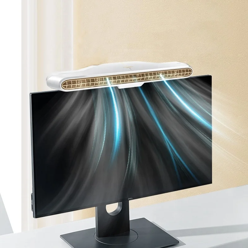 USB Monitor Clip On Computer Fan Laptop Screen Air Cooler Angle Speed Adjustable Personal Cooling Fan for Home Office Gaming