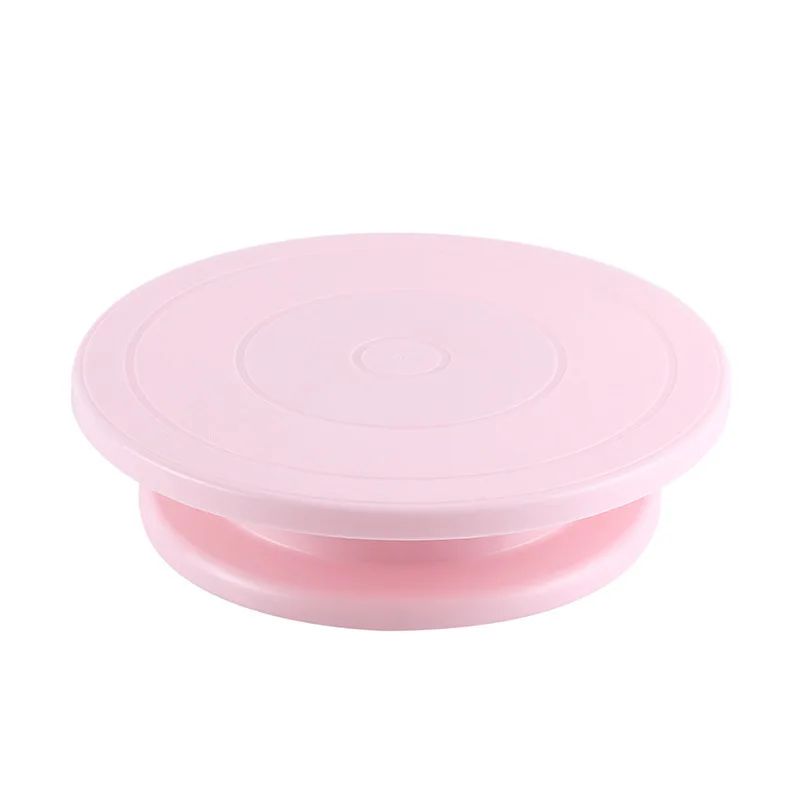 Professional Cake Turntable 10 Inch Plastic Cake Stand Colorful Turntable for Dessert Baking and Rotating Decorating