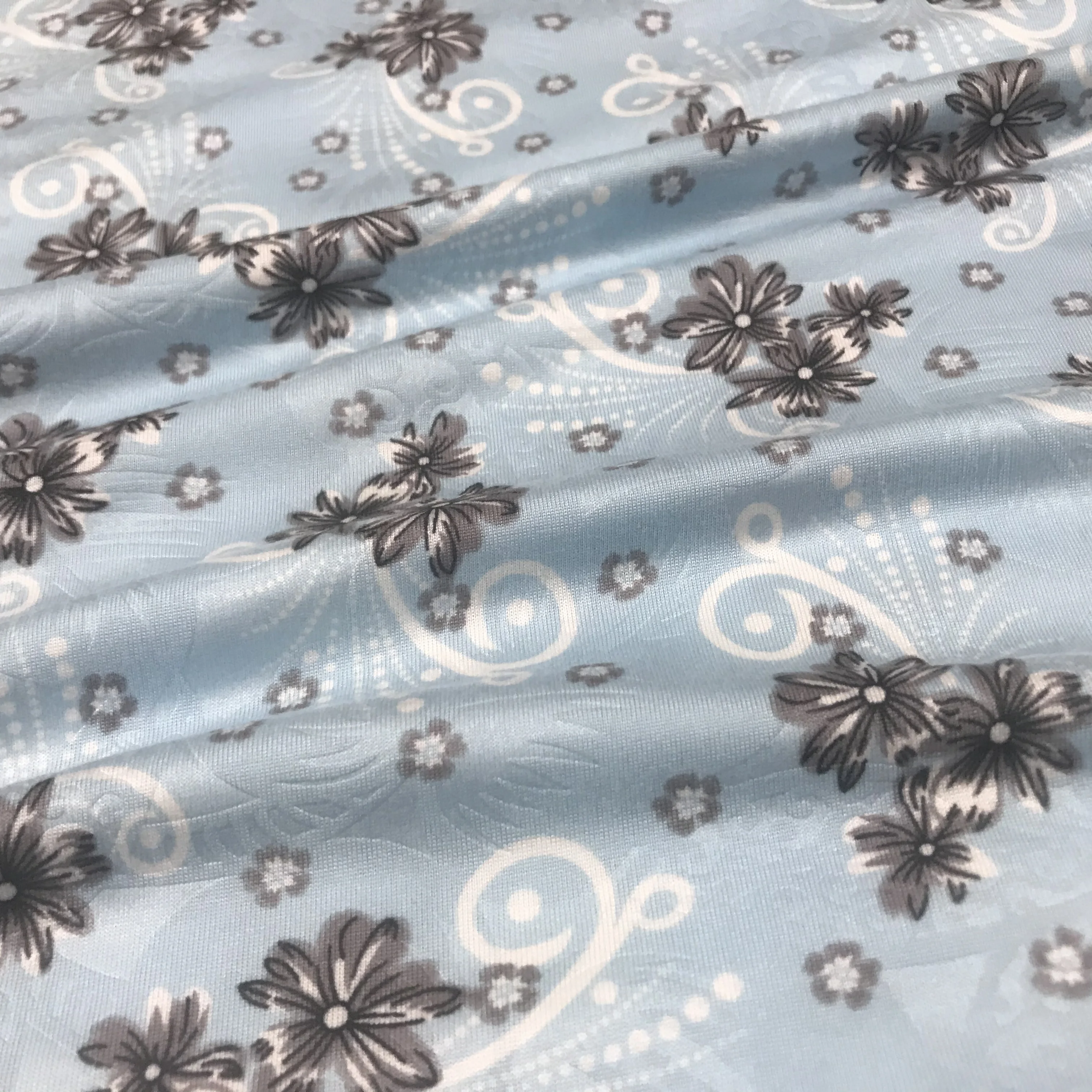 Dty печать профессиональная Dty кисть Вязание принт Одиночная Джерси ткань 97 поли 3 спандекс для женской одежды