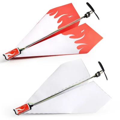kids outdoor games for kids Rechargeable motor electric manual paper throwing aircraft