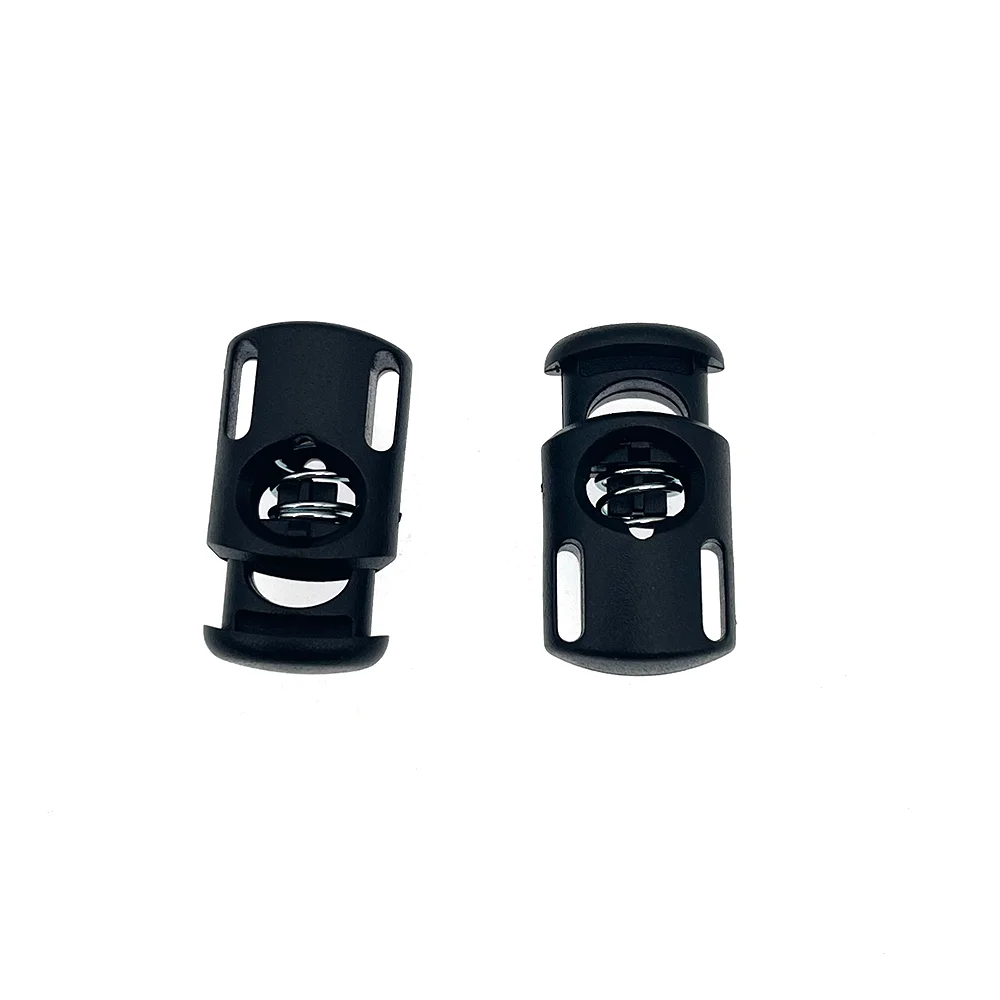 China Factory Stopper Customized Color Shoelaces Drawstring Toggle End Cord Spring Plastic Cord Stoppers