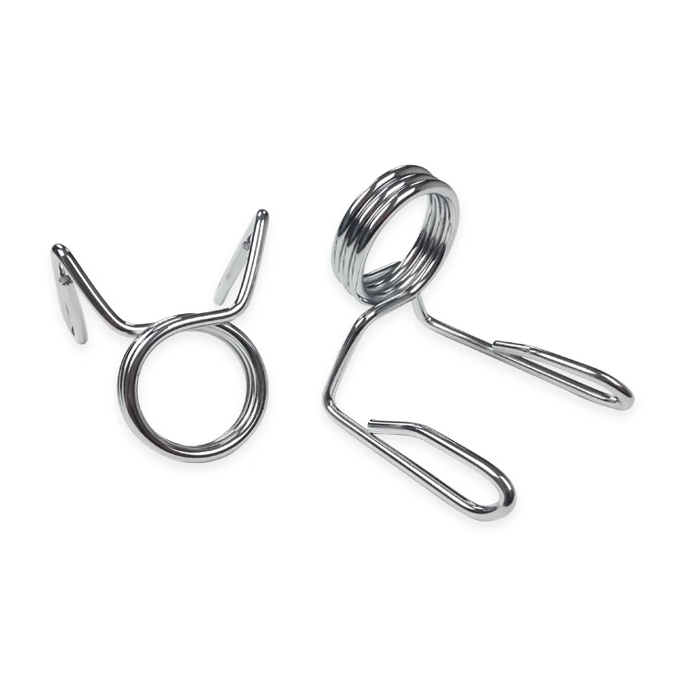 Spring collar weight lifting barbell collar