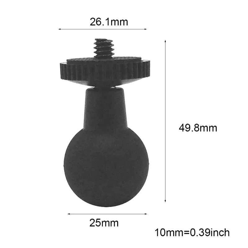 Rubber Ball Head Mount to 1/4 Screw Adapter Tripod Adapter for Ram Mount G-P Action Camera GPS Ball Mount Holder Accessories