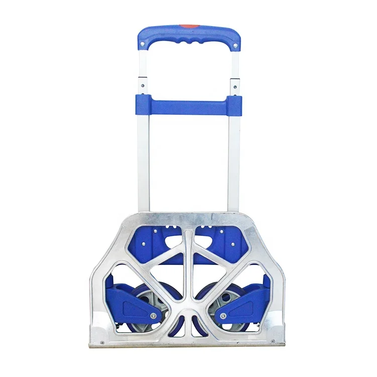 WBD Popular Black 70kg foldable transport aluminum truck hand trolley