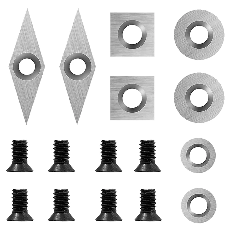 FK Tool Carbide Inserts Blades Knives Set Fit For Detailer Hollwer Finisher Rougher Wood Lathe Turning Tools