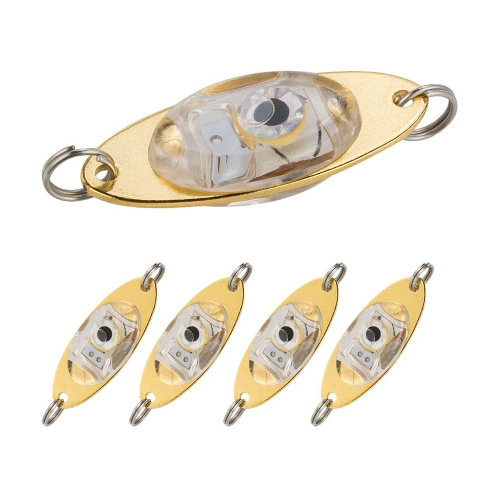 Deep Sea Attractant Offshore Metal Bait Flash Eye Shape LED Underwater Fishing Lure Light