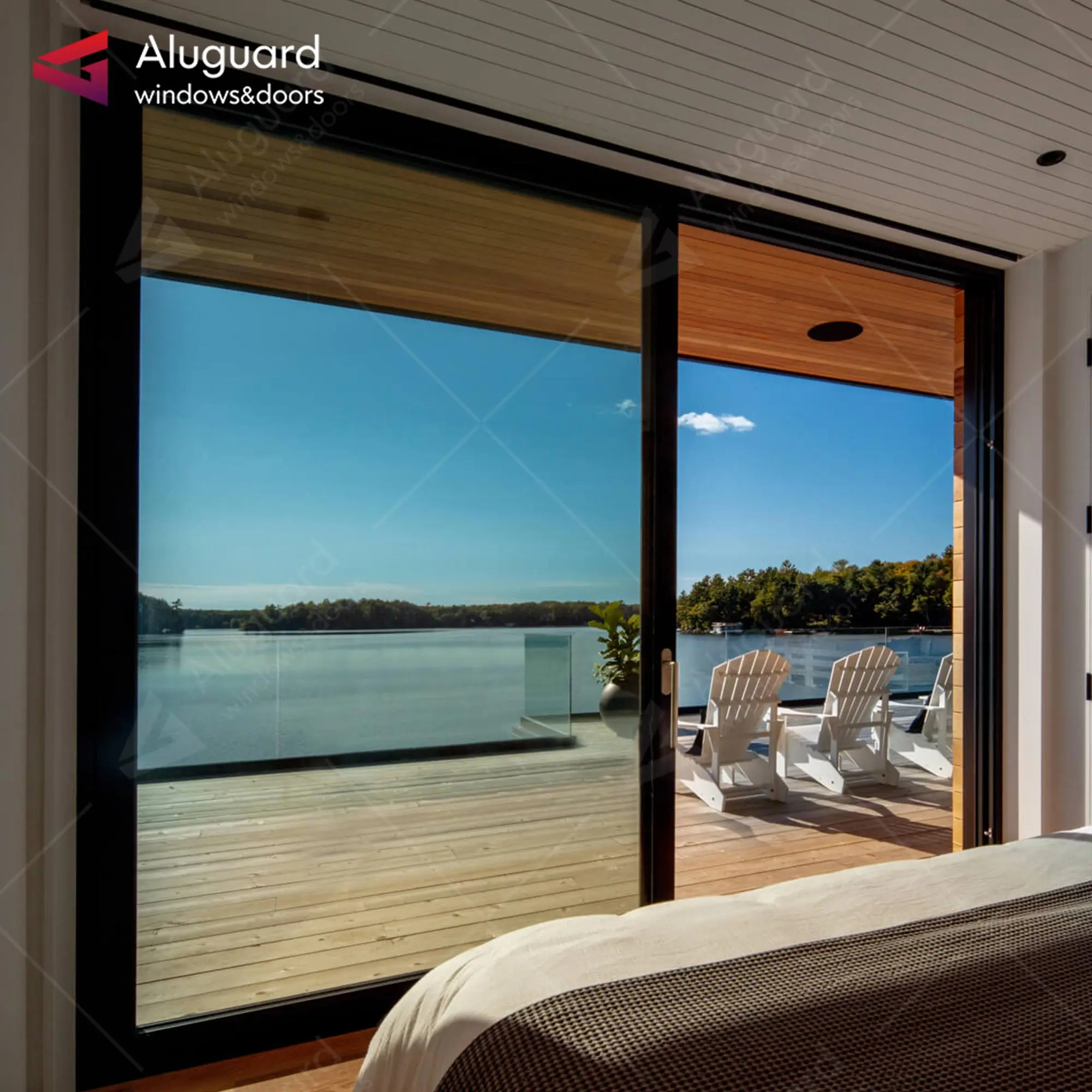 residential entrance glass sliding doors Modern design customized aluminium slide patio door