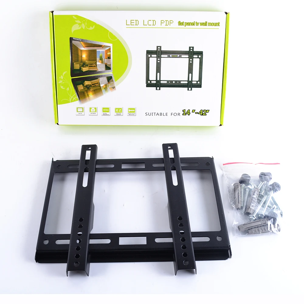 Заводская цена, высокое качество, кронштейн для телевизора от 14 до 42 дюймов, настенный кронштейн для телевизора с плоским экраном, настенный кронштейн для ЖК-телевизора