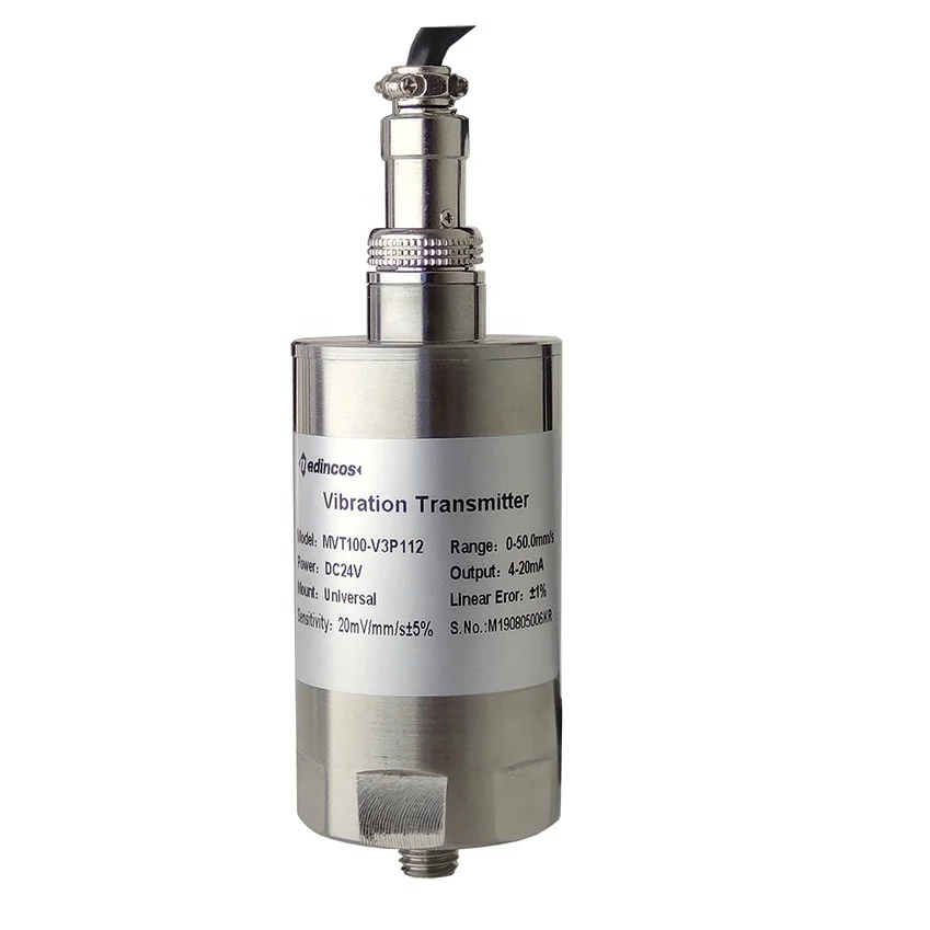MVT100-M:0-100/0-200/0-500um Integrated 4-20ma Vibration Displacement Sensor Transmitter for Motor,Fan Rotary Machine Vibration