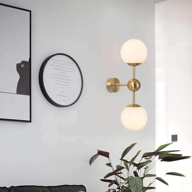 Wall Lamps Creative Bedside Decoration Interior Indoor Iron Luxury Design Ball Minimalist Line Nordic Led Modern Wall Lamps