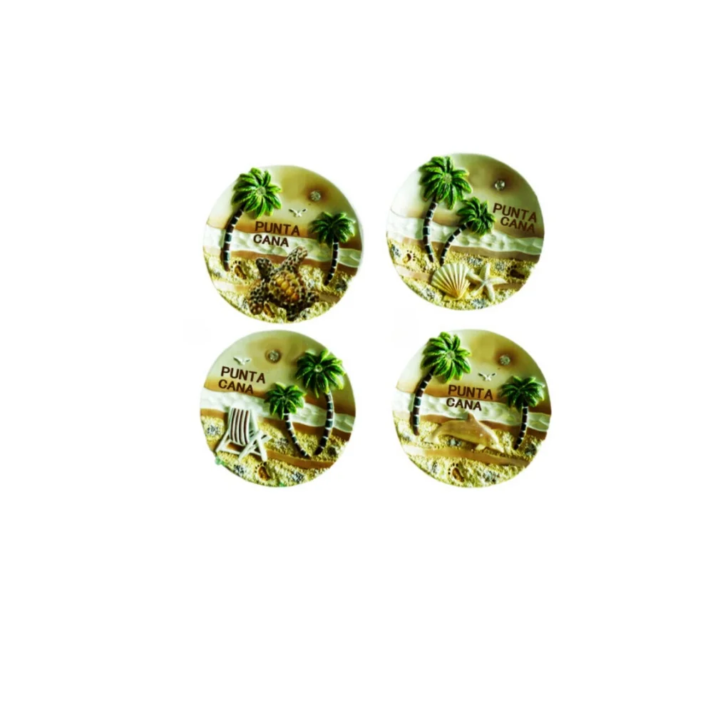 Customizable Wholesale 3D Kitchen Refrigerator Magnet Stickers Seaside Wind Smoke Ashtray Animal Designs Resin Souvenir Series