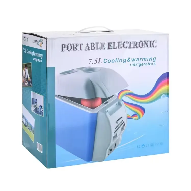 7.5 L Portable Car Refrigerator For Camping Travel Electronic Refrigerator Mini Drink Cooling Car Fridge Freezer