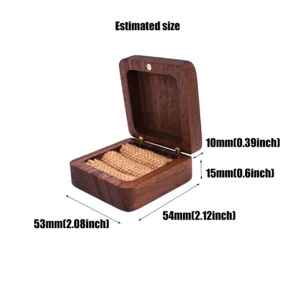 
Hot sale modern natural square wooden box with magnetic shell wooden ring boxes jewellery 