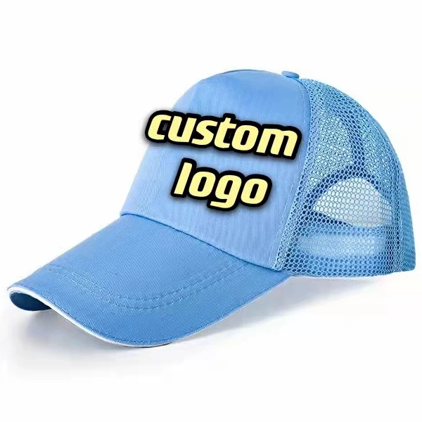 5 panels Breathable Promotional Embroidery Logo Custom mesh Dad trucker cap With Mesh Back