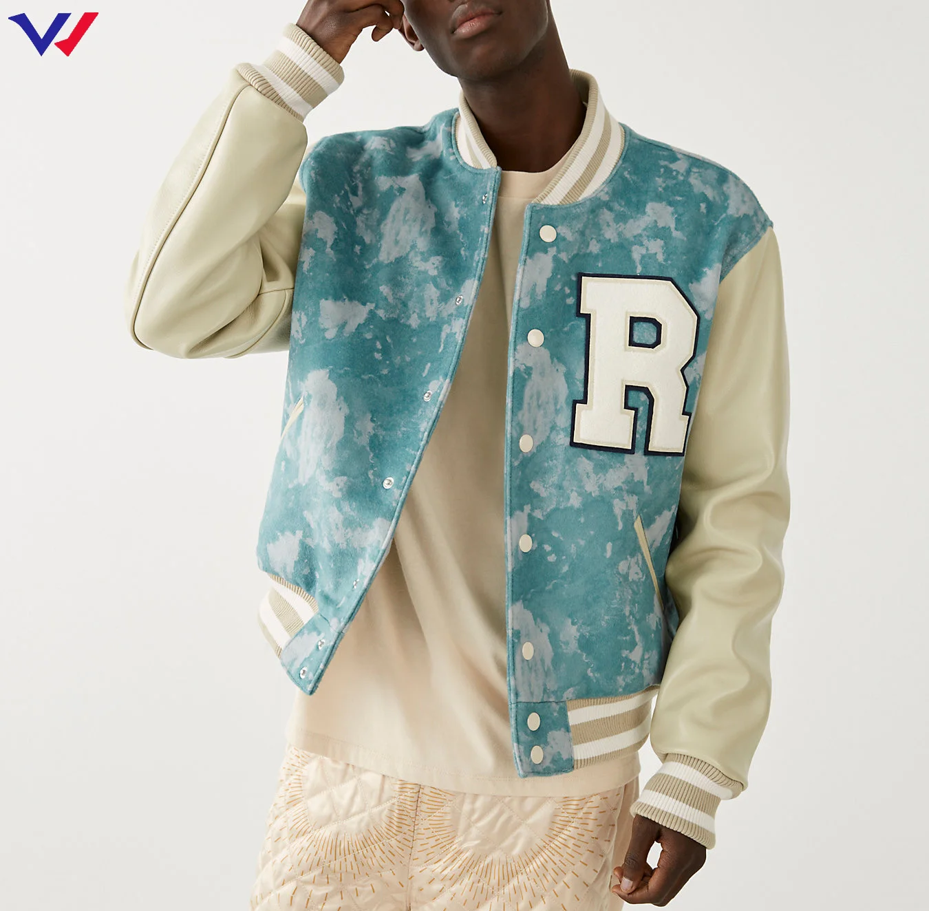 Logo patches baseball jacket truckers letterman custom varsity jacket for men