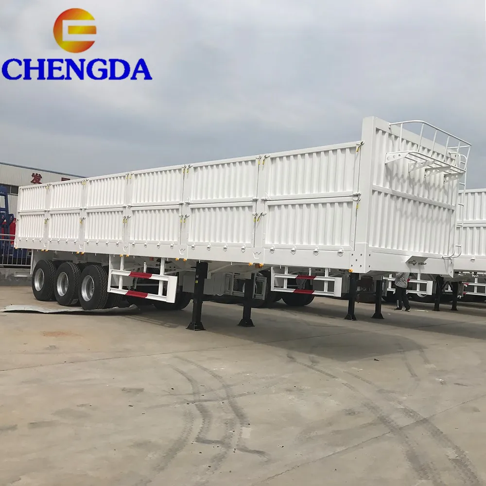 High Quality Cheap Large Capacity 3 Axle Cargo Sidewall Trailer for Sale