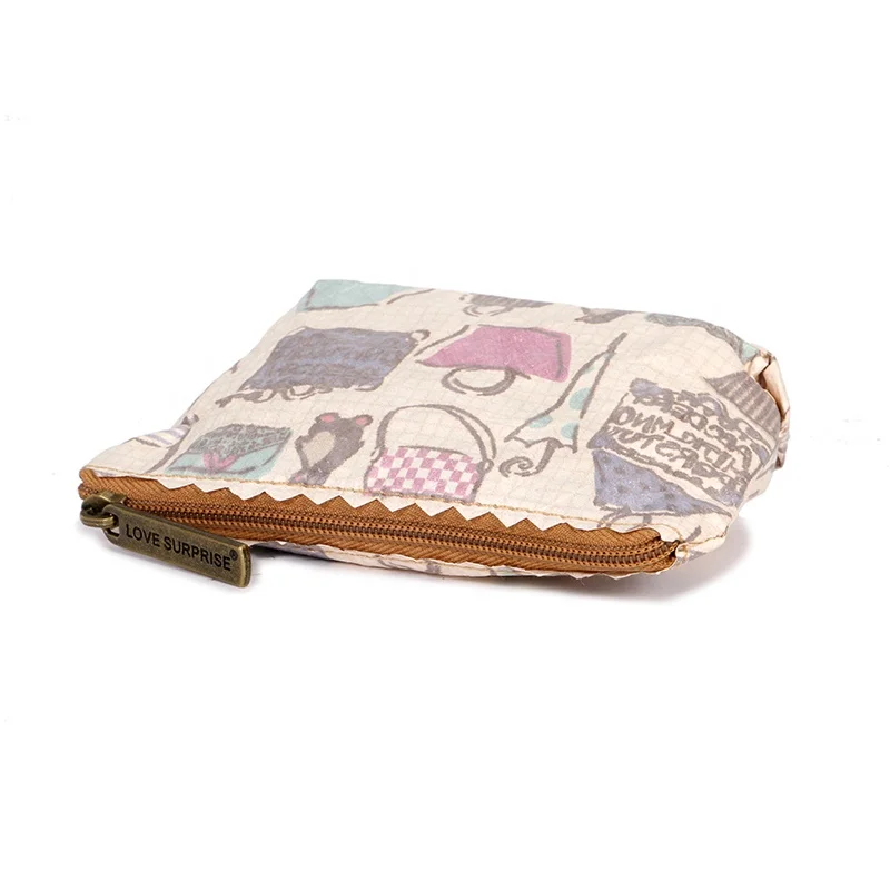 OEM printing  durable coin  purse environmentally friendly wallet  daily life  storage bag Tyvek  paper  waterproof  wallet
